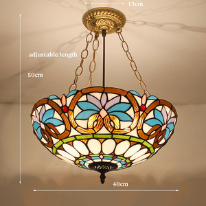 Lámpara colgante <span class=keywords><strong>Tiffany</strong></span> antigua de estilo europeo hecha a mano para Decoración - Product Image 4