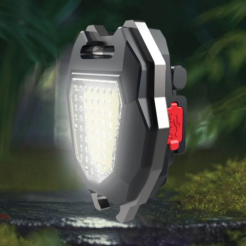 Cross Border Outdoor Multi-Function Flashlight Convenient Key Chain Working Light With Emergency Whistle