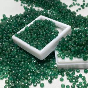 ลูกปัดมรกตทำด้วยมือคุณภาพสูงอัญมณีสีเขียวเจียระไนอัญมณีหลวมตรงจากแหล่งกำเนิดของแซมเบียน - Product Image 1