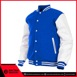 Precio al por mayor por encargo de los hombres de alta calidad Letterman chaqueta de lana con capucha tela de lona barato equipo de béisbol Versity chaquetas - Product Image 4
