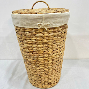 Vente en gros de jacinthe d'eau naturelle écologique panier de rangement multifonctionnel forme de cercle conception simple pour le stockage domestique - Product Image 1