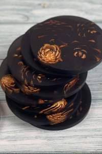 Posavasos de madera de nogal de resina REFER para decoración del hogar posavasos de madera de resina epoxi posavasos de lujo personalizados para bebidas - Product Image 2