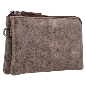 Sac à cosmétiques en cuir de qualité supérieure, vintage, populaire, uni, personnalisé, en gros, de créateur, grand format, type enveloppe - Product Image 3