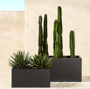 ขายส่งรูปทรงสี่เหลี่ยมผืนผ้าสีเขียวกระถางต้นไม้ชาวไร่ตกแต่งบ้านและสวนกลางแจ้งในร่มในราคาถูก - Product Image 6