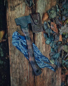 Custom Handmade Industrial High Carbon Steel Viking Tomahawk Hatchet with Leather Sheath for Camping Outdoor <b>Survival</b> - Product Image 6