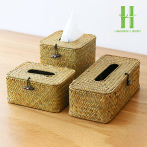 Best Seller Hand Woven Wicker Square <b>Rattan</b> <b>Tissue</b> <b>Box</b> <b>Cover</b> Natural Living Room and Bathroom <b>Tissue</b> Holder Made In Vietnam - Product Image 3