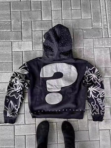 Sudadera con capucha de gran tamaño para hombre, sudadera de invierno de alta calidad con diseño de hombros caídos y estampado de algodón - Product Image 2