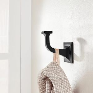 Crochets muraux décoratifs en bronze champagne crochets de robe en aluminium pour salle de bain chambre cuisine-pour serviette et matériel de vêtements - Product Image 1