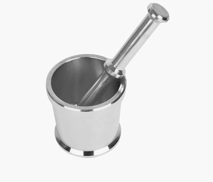 Mortier et pilon en aluminium Vente en gros Pilon à mortier en aluminium style indien avec logo personnalisé pour la cuisine - Product Image 6