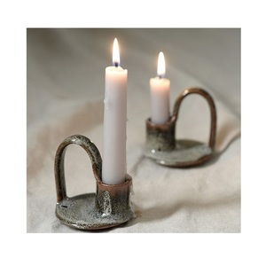 Handmade Ceramic Candle Holder for Home Living Room Bedroom <b>Decor</b> Rustic Elegant Modern Style - Product Image 4