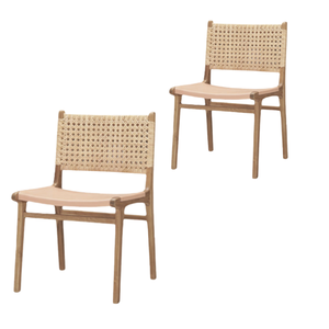 Handmade Modern Minimalist <b>Indoor</b> Dining Rattan <b>Chair</b> with Solid Wooden From Indonesia for Kitchen Home or Hotel Use - Product Image 2