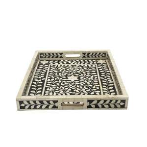 ถาดเสิร์ฟแบบฝังทำมือถาดใส่กระดูกหรูหราสำหรับใส่ในรอมฎอนอาหารเช้าอาหารผลไม้ชากาแฟ - Product Image 4