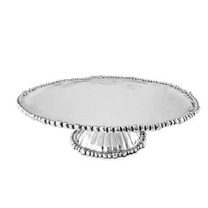 Support à gâteau rond en métal de luxe avec finition miroir élégante, parfait pour les célébrations de mariage haut de gamme - Product Image 1