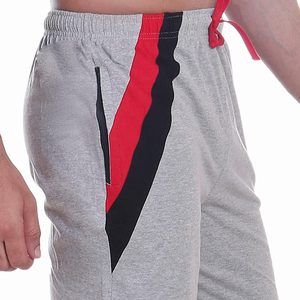 กางเกงขาสั้นลำลองสำหรับผู้ชายดีไซน์แบบกำหนดเองสีเทามีกระเป๋าด้านข้างมีซิปและแบรนด์นำเข้า - Product Image 6