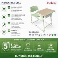 Ensemble de chaises et de tables d'école pour étudiants, économiques, confortables, modernes, réglables, écologiques, en métal, pour une utilisation en classe