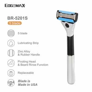 5 lưỡi dao cạo râu củ<span class=keywords><strong>a</strong></span> nam giới với tông đơ và dễ dàng rử<span class=keywords><strong>a</strong></span> Thiết kế đầu xoay phù hợp với tay cầm có thể thay thế - Product Image 5