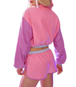 Survêtement coupe-vent décontracté d'hiver pour femmes élégantes avec motif solide attrayant Logo personnalisé Option grande taille - Product Image 2