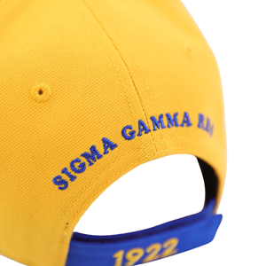 Sigma Gamma Rho Letter <b>Ball</b> Cap Gold Blue Womens Greek Letter Hat SGR Embroidered <b>Baseball</b> Cap Sorority Apparel Adjustable - Product Image 3
