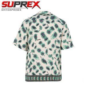 Chemise hawaïenne décontractée pour homme en flanelle à imprimé tropical, respirante, séchage rapide, col cubain, idéale pour la plage et l'été - Product Image 2