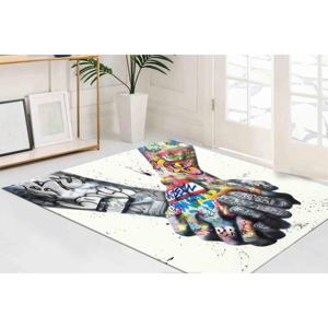 Tapis Graffiti Hands : Tapis d'appoint lavable en machine, motif imprimé, tapis fin non tissé - Product Image 1
