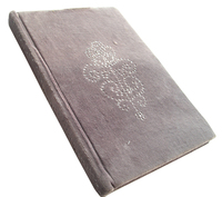 Papier de coton recyclé fait à la main papier de couleur crème avec velours violet avec pierre gemme travail comme couverture cahier à couverture rigide