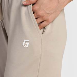 Pantalones Deportivos Comfort Max Beige con Tela de Rizo Transpirable, Cintura Media y Pierna Ancha para un Estilo Casual en Primavera - Product Image 6