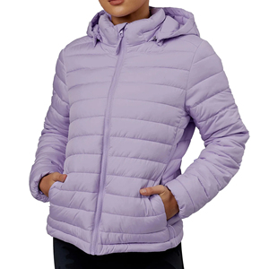 เสื้อแจ็คเก็ตพัฟเฟอร์ถักนิตติ้งสำหรับผู้หญิง ลดราคาพิเศษ สำหรับฤดูหนาว กันน้ำ ระบายอากาศได้ดี แบบกลับด้านได้ สีพื้นเรียบ สไตล์สตรีทแวร์ รับสั่งทำ - Product Image 1