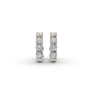 14 paires de boucles d'oreilles ovales serties de diamants, or 18 carats, bijou statement pour femme - Product Image 2