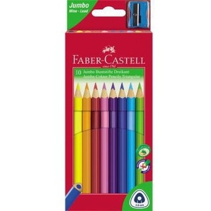 Lápices de Colores Triangulares Jumbo Faber-Castell, Surtidos, 10 Piezas/Paquete - Product Image 1