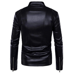 Meilleures ventes Veste en cuir décontractée coupe ajustée pour homme Veste d'hiver pour homme Design personnalisé et logo à fermeture éclair complète - Product Image 6