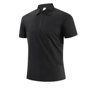 Polo Homme Taille Plus Couleur Unie 95% Coton 5% Spandex 220 Gsm 2X2 Côtes 2 Boutons Fente Tapping Respirant Décontracté - Product Image 6