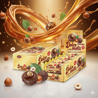 Barras de Chocolate con Avellanas Sólidas Yum'z Bites DOLCE META 39G, Snack Exótico Turco Marrón en Forma de Bola