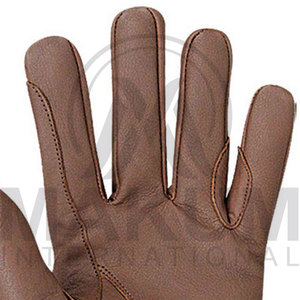 Gants d'équitation en cuir marron, gants de conduite à doigts entiers, respirants, antidérapants, légers, équipement équestre - Product Image 6