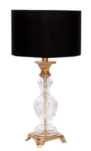 Eco-Friendly Black Crystal <b>Bedside</b> <b>Lamp</b> for Living Room & Bedroom Decor <b>with</b> B22 E14 E26 Bulb Base AC Power Supply - Product Image 2