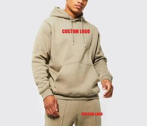 Patchs Brodés Personnalisés Logo Survêtement de Luxe Unisexe à Empilés Ensemble de Jogging à Capuche Survêtement en Polaire Technique Épaisse Plaine pour Hommes - Product Image 6