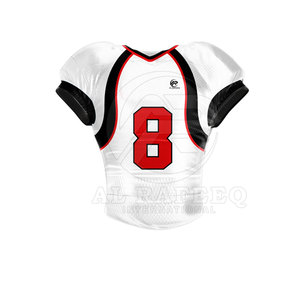 Nouvelle arrivée, uniforme de football américain personnalisé pour hommes, respirant, séchage rapide, manches courtes, 100% polyester, commandes en gros pour les équipes - Product Image 5