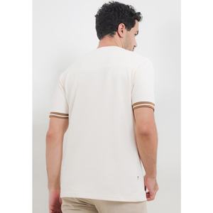Camiseta de cuello redondo de algodón 100% de gran tamaño de lujo para hombre, patrón sólido para una ropa de verano perfecta - Product Image 3