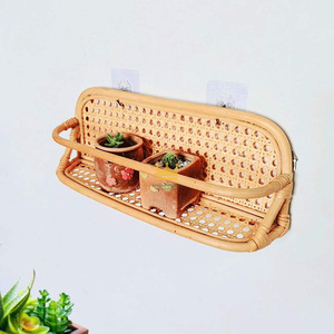 ตะขอแขวนผนังทำด้วยมือทำจากหวายธรรมชาติชั้นวางของหวายจากเวียดนาม - Product Image 3