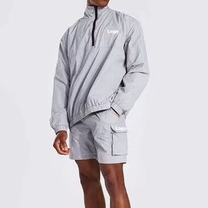 Vente en gros sur mesure Ensemble survêtement coupe-vent deux pièces en nylon 100% polyester Streetwear pour l'été - Product Image 4