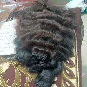 Extensiones de cabello virgen indio Remy dibujado doble Estilos de onda profunda con paquete de trama de máquina de onda de cuerpo recto rizado recto - Product Image 3