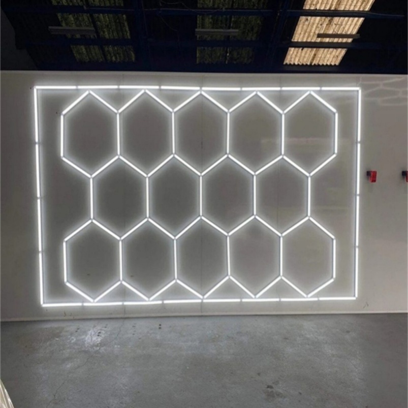 Hot Sale 2.4*4.8m Plastic Hexagonal Light LED 6500K Working Light for Garage Workshops