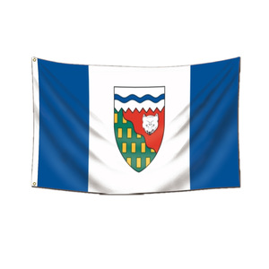 Drapeau des Territoires du Nord-Ouest 3x5 pieds, <span class=keywords><strong>tapisserie</strong></span> de drapeau national avec 2 œillets pour la décoration extérieure de la cour, de la maison et du jardin, en polyester durable - Product Image 1