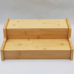 Plateau de service en bambou Huhipro modèle 08, design circulaire, facile à nettoyer, antidérapant, léger, durable, portable pour une présentation élégante - Product Image 1