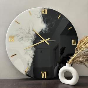 DURCISSEUR résine époxy horloge murale résine époxy salon meilleur qulatiye meubles décor à la maison horloge murale personnalisée meilleur - Product Image 1