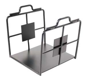 Porte-bûches noir robuste en bois de qualité supérieure, parfait pour les ensembles de foyers domestiques et les accessoires de bois de chauffage - Product Image 2