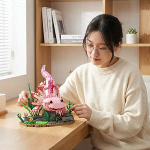 Modelo de Axolotl Educativo de Lego Mog, Juguete de Construcción de Plástico ABS para Niños de 5 a 7 Años, Empaquetado en Caja de Cartón - Product Image 3