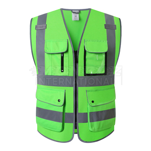 Gilet de sécurité haute visibilité respirant imperméable à séchage rapide polyester/nylon vêtements de travail avec caractéristiques réfléchissantes - Product Image 1