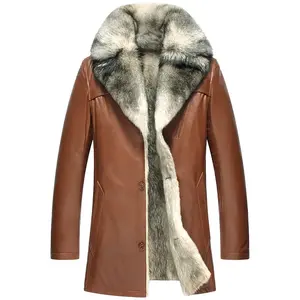 Gran oferta, precio al por mayor, chaqueta de cuero marrón para hombre, chaqueta de cuero Original de estilo invierno Otoño de alta calidad para hombre 2025 - Product Image 6