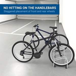 Soporte de Piso para 4 Bicicletas, Organizador de Almacenamiento de Bicicletas de Aleación y Acero, Soporte de Estacionamiento para Bicicletas - Product Image 3