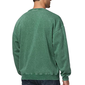 Sweat-shirt délavé à l'acide, col rond, taille personnalisée, motif uni, 100% coton, basiques, sweat-shirt délavé à l'acide pour homme, meilleur produit d'hiver - Product Image 2